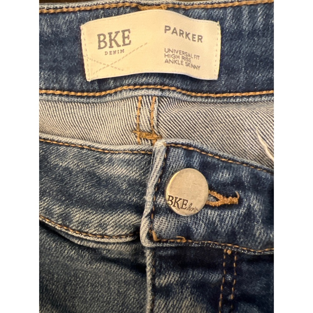 BKE Parker High Rise Ankle Skinny Jeans Medium Wash Universal Fit Womens 29 X 25